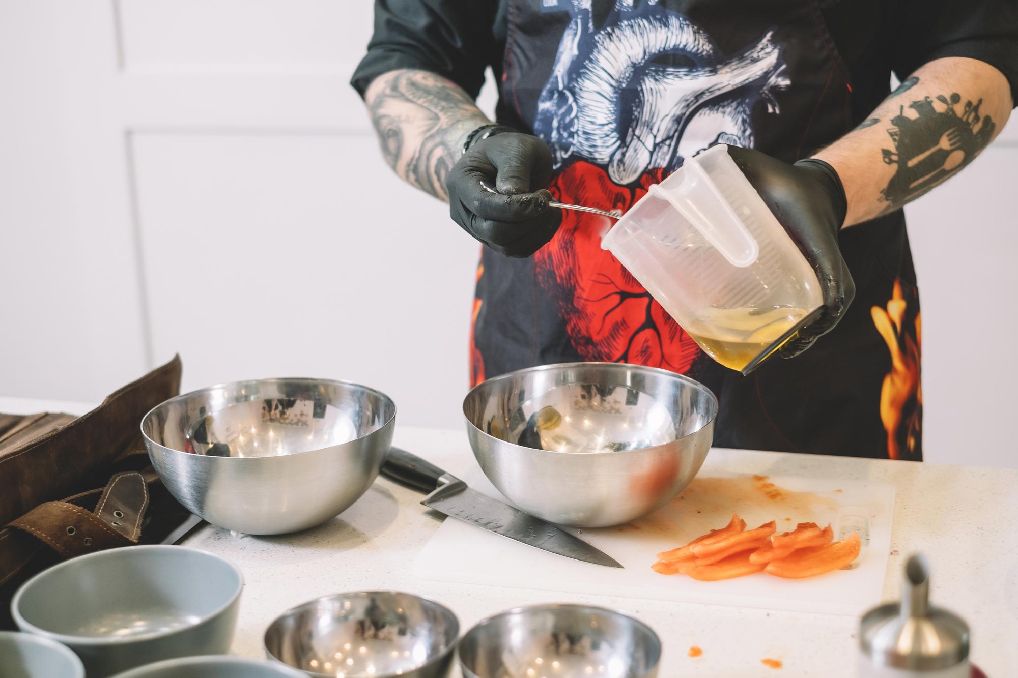 Home kitchen prep before training